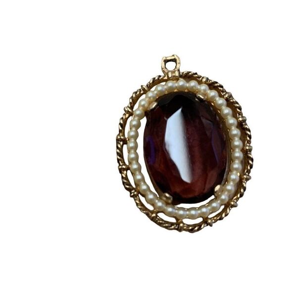Vintage Avon Amethyst Pendant - Picture 1 of 6